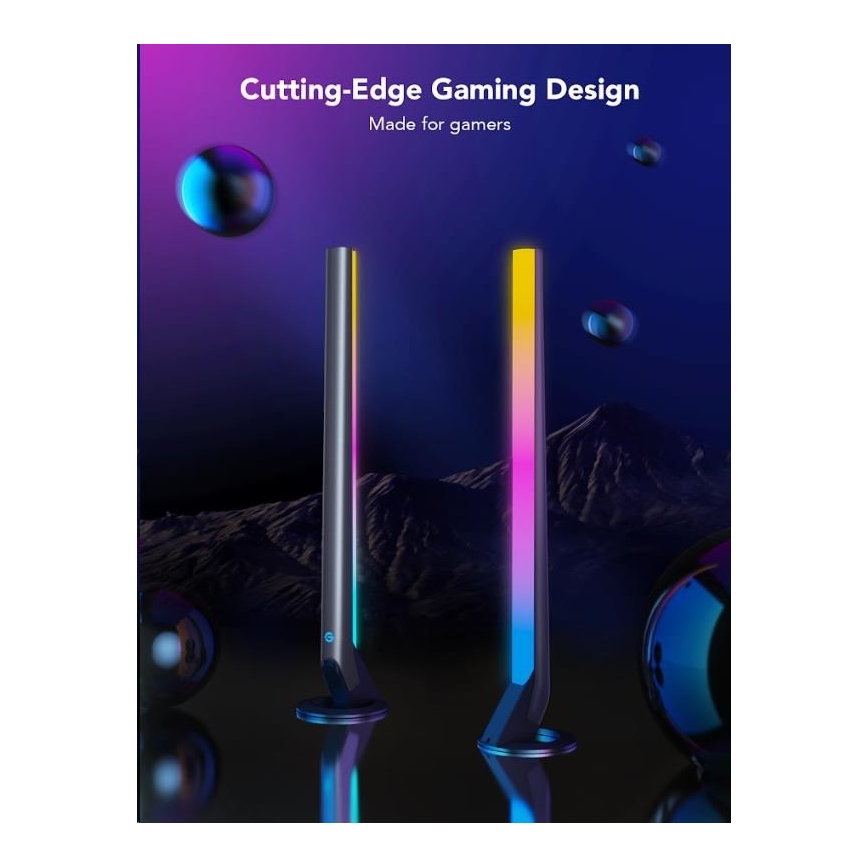 Govee - Set 2x Smart Gaming Wi-Fi LED RGBIC Paneli + Smart Dual + Daljinski upravljač