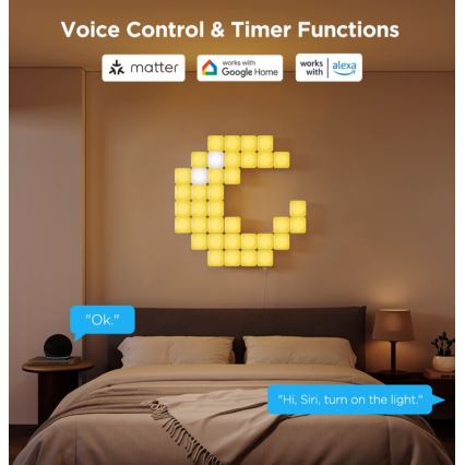 Govee - Set od 10 pametnih mini RGBIC panela sa Wi‑Fi