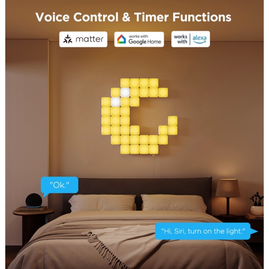 Govee - Set od 10 pametnih mini RGBIC panela sa Wi‑Fi
