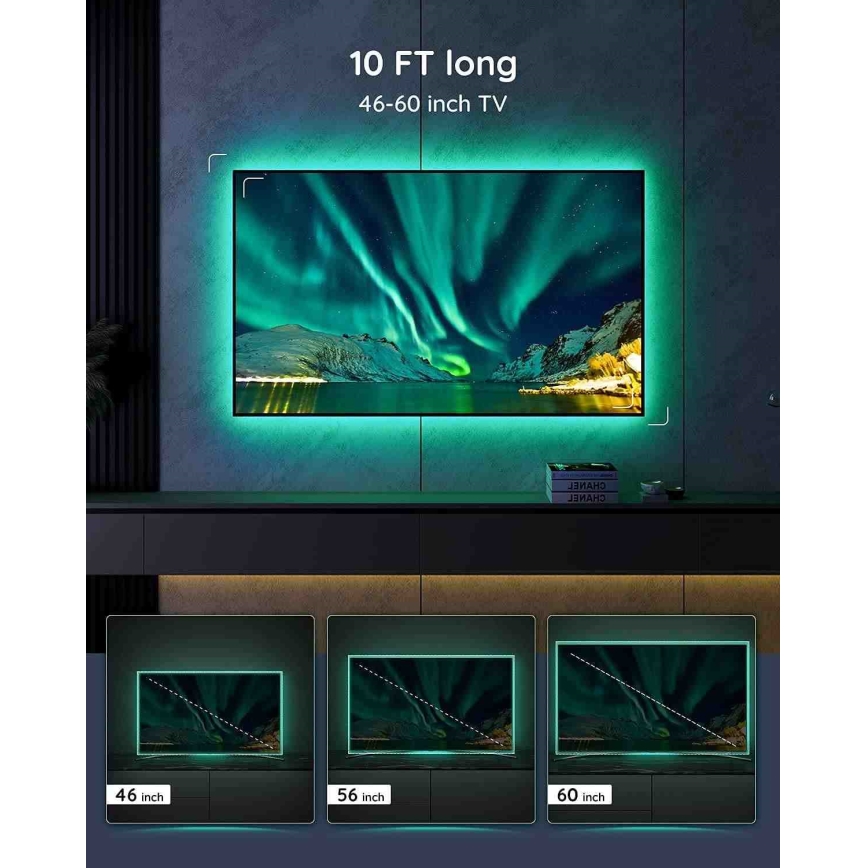 Govee - TV 46-60" SMART LED sa pozadinskim osvetljenjem RGB + Daljinski upravljač