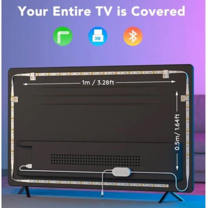 Govee - TV 46-60" SMART LED sa pozadinskim osvetljenjem RGB + Daljinski upravljač