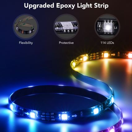 Govee - TV 55-65 SMART LED pozadinsko osvetljenje RGBIC Wi-Fi