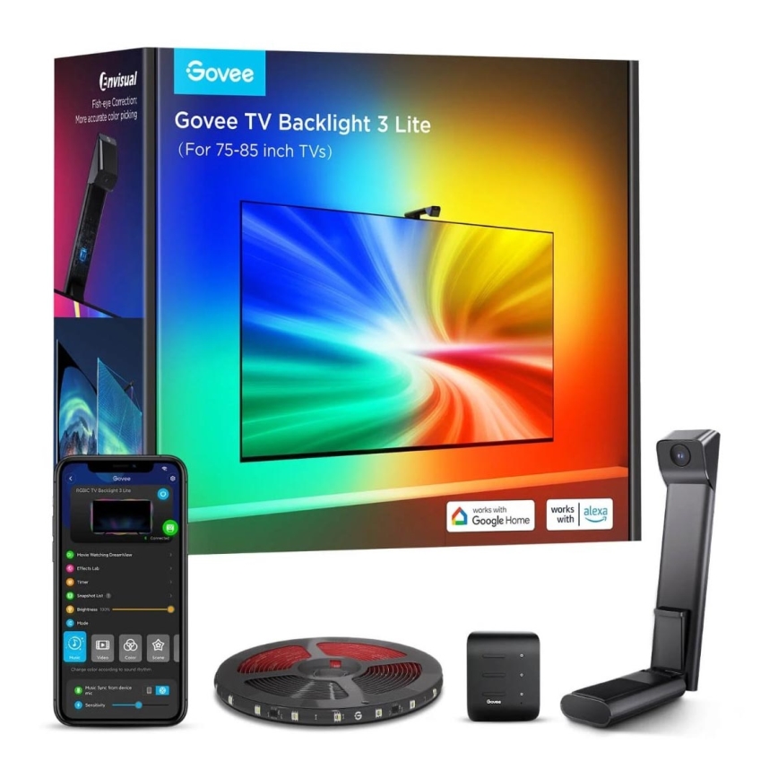 Govee - TV Backlight 3 Lite TV 75-85" SMART LED sa pozadinskim osvetljenjem RGBICW Wi-Fi IP67
