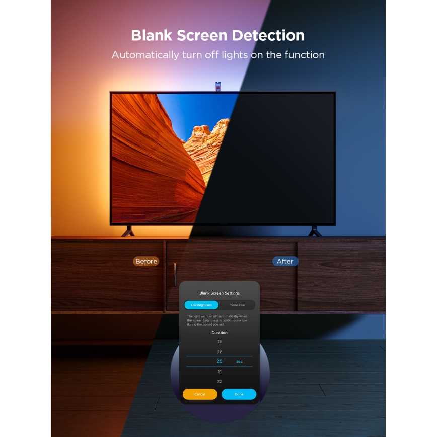Govee - TV Backlight 3 Lite TV 75-85" SMART LED sa pozadinskim osvetljenjem RGBICW Wi-Fi IP67