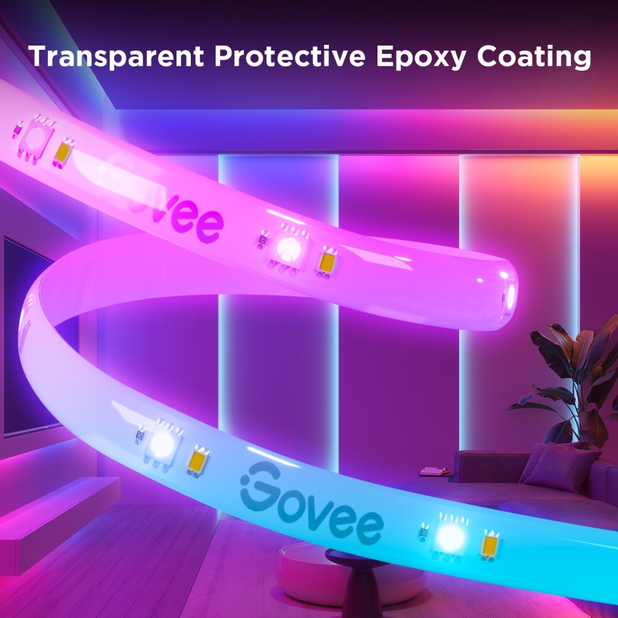 Govee - Wi-Fi RGBICW Smart PRO LED TRAKA 5m MATTER  - ekstra izdržljiva