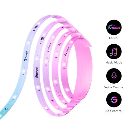 Govee - Wi-Fi RGBICW Smart PRO LED TRAKA 5m MATTER  - ekstra izdržljiva