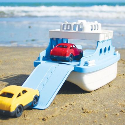 Green Toys - Trajekt sa autićima bela/plava