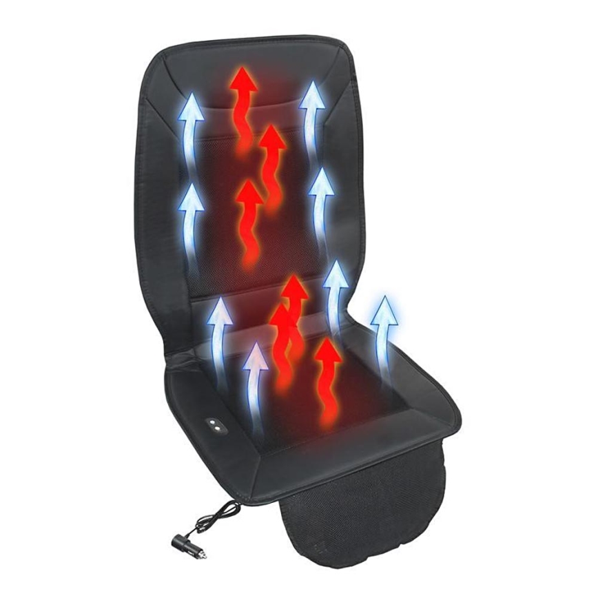 Grejna navlaka za sedište sa ventilacijom 18W/12V crno