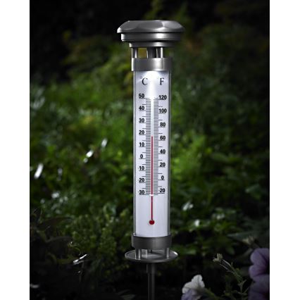 Grundig 89640 - LED Solarna lampa sa termometrom 1xLED/1,2V 600 mAh IP44