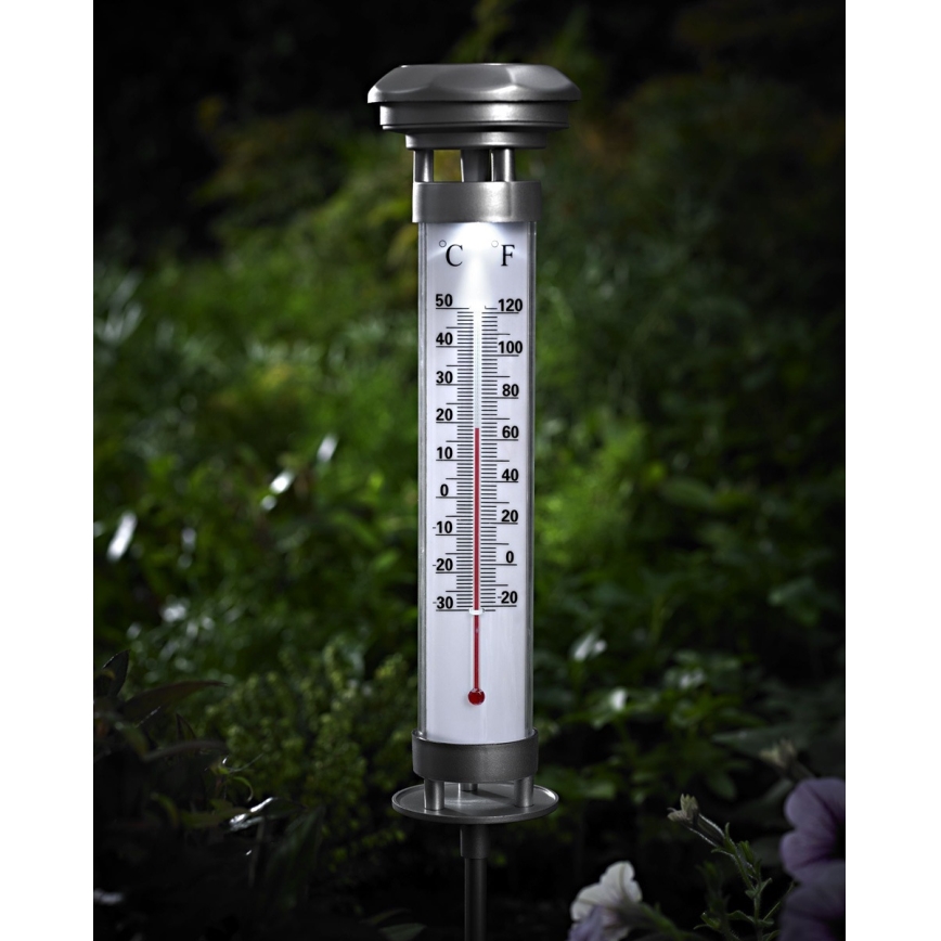 Grundig 89640 - LED Solarna lampa sa termometrom 1xLED/1,2V 600 mAh IP44