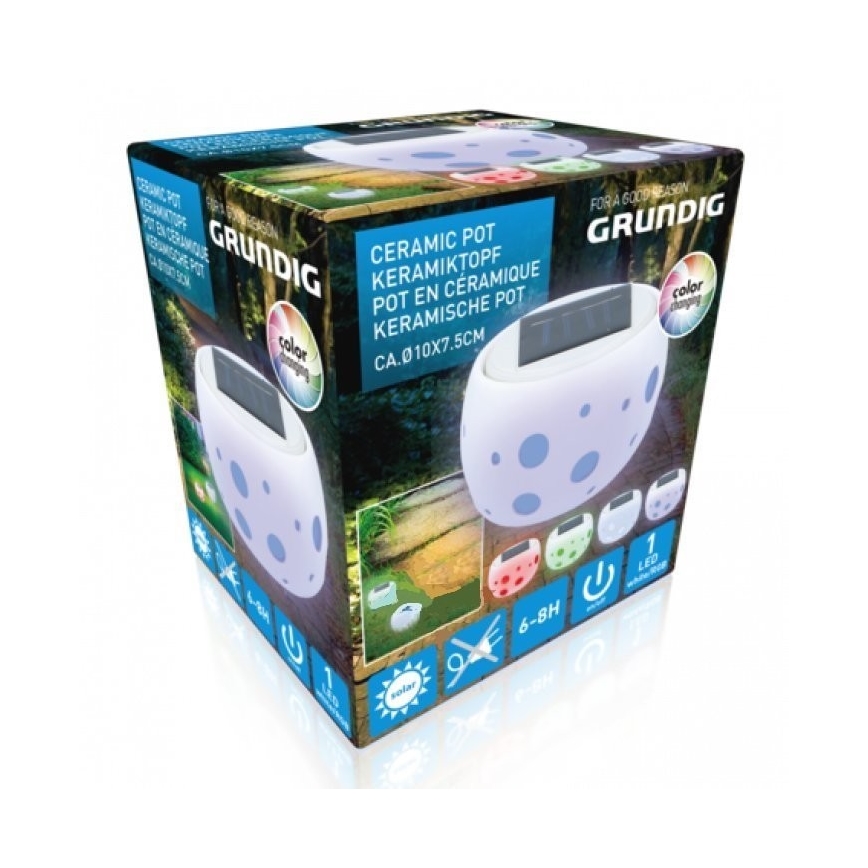 Grundig - LED RGB solarno svetlo LED/0,06W/1,2V 600 mAh