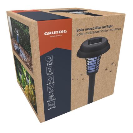 Grundig - LED solarna lampa i lapač insekata UV LED/1xAA 600 mAh IPX4