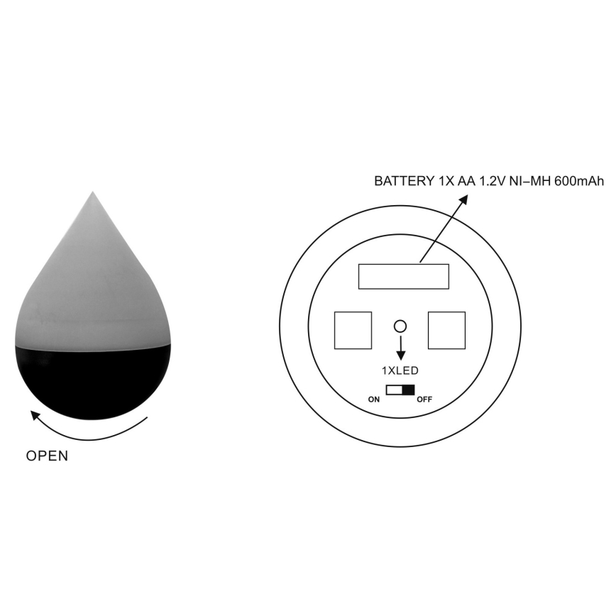 Grundig - LED Solarna lampa LED/1,2V 600 mAh