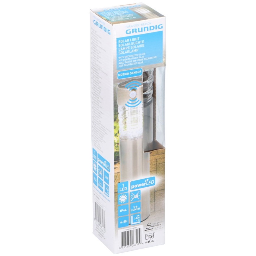Grundig - LED Solarna lampa sa senzorom 1xLED/1,2V 600 mAh IP44