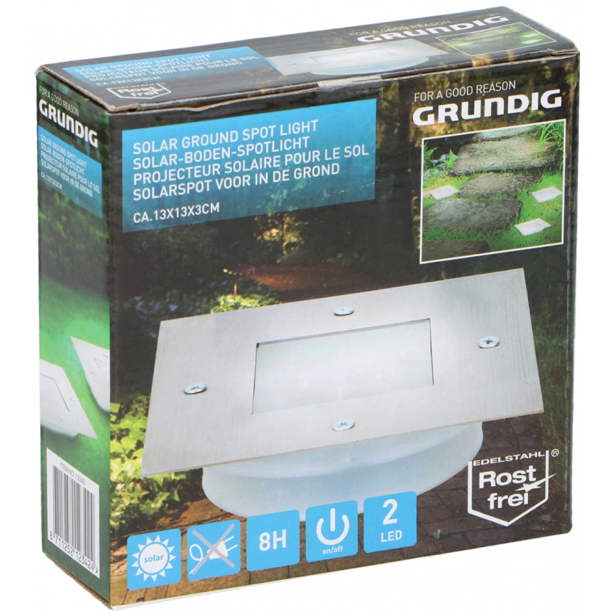 Grundig - LED Solarna ugradbena lampa 2xLED/1,2V 600mAh IP44