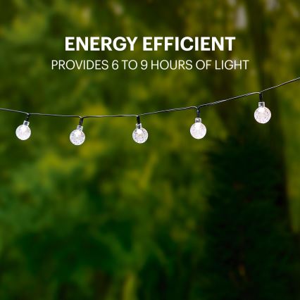 Grundig - LED Solarni lanac 50xLED/8 funkcije 6,9m topla bela