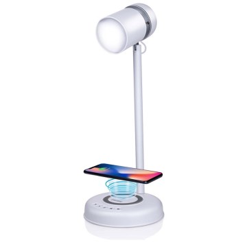 Grundig - LED stona lampa sa bežičnim punjenjem i zvučnikom 3u1 LED/15W/5V