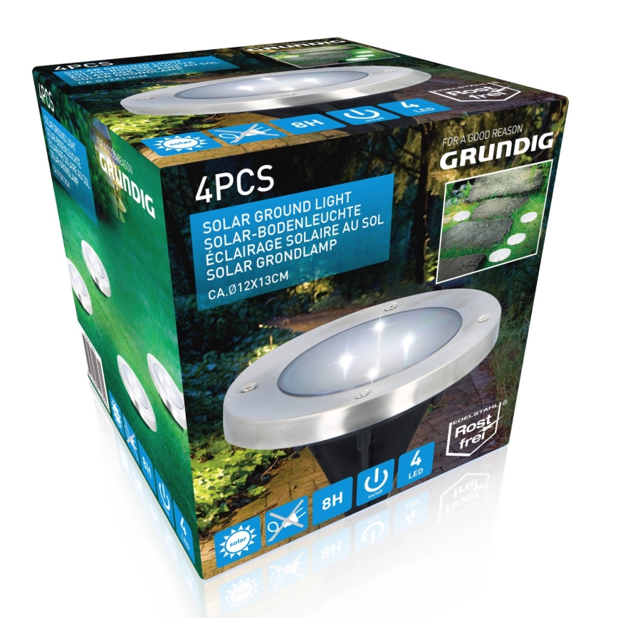 Grundig - Set 4x LED Solarno svetlo LED/1W/1,2V IP65