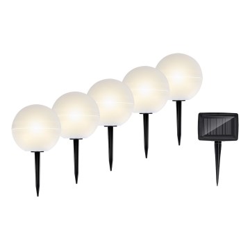 Grundig - Set 5x LED RGBW  Solarna lampa LED/3,2V IP44