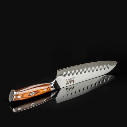 Gudaro - Damaščanski Santoku kuhinjski nož FENG 7,5, 67 slojeva čelika, dužine 18 cm