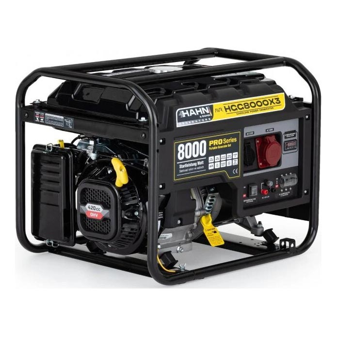 Hahn & Sohn 9177 - Benzinski agregat HGG 8000 X3 6500W