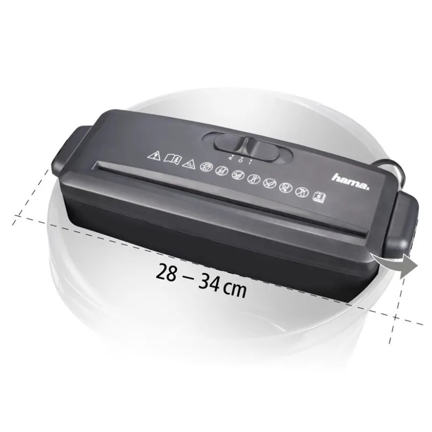 Hama - Mini šreder papira A4 230V crno