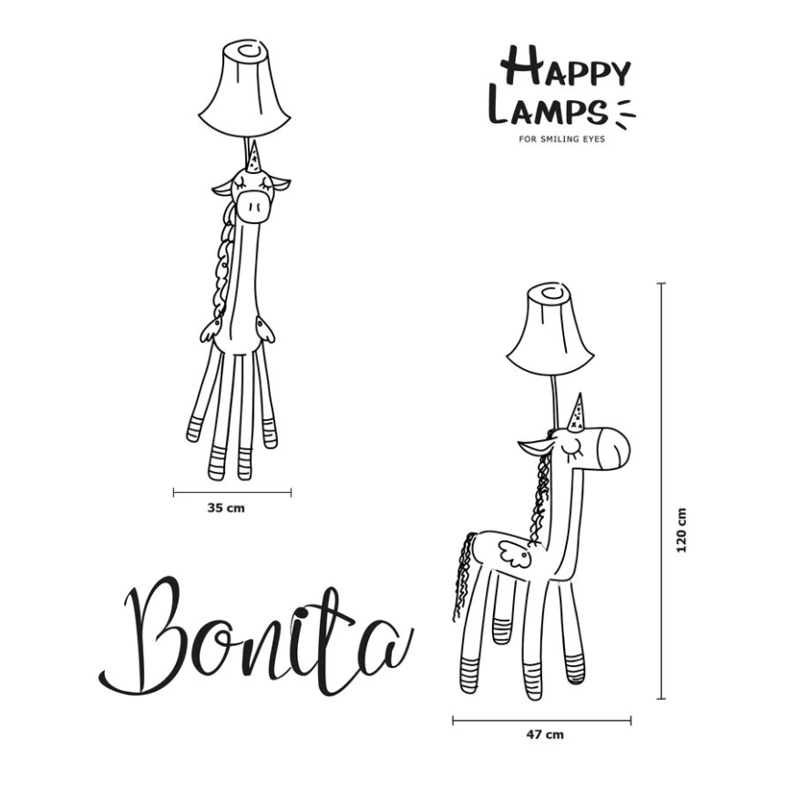 Happy Lamps - LED Dečija podna lampa BONITA LED/5,4W/230V jednorog