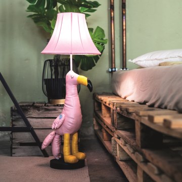 Happy Lamps - LED Dečija podna lampa MINGO LED/5,4W/230V flamingo