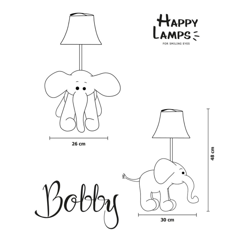 Happy Lamps - LED Dečija stona lampa BOBBY LED/5,4W/230V slon