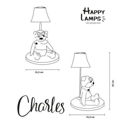Happy Lamps - LED Dečija stona lampa CHARLES LED/5,4W/230V medved