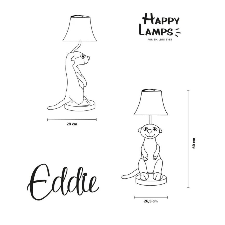 Happy Lamps - LED Dečija stona lampa EDDIE LED/5,4W/230V merkat