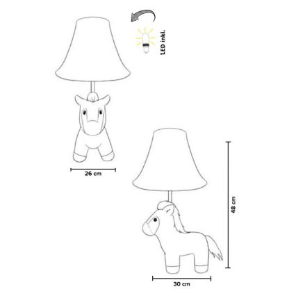 Happy Lamps - LED Dečija stona lampa ELVIS LED/5,4W/230V konj