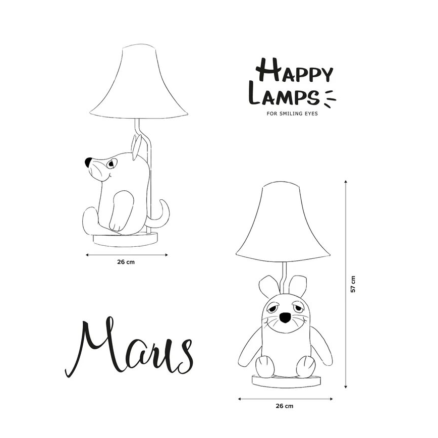 Happy Lamps - LED Dečija stona lampa MOUSE FROM SENDUNG MIT DER MAUS LED/5,4W/230V miš