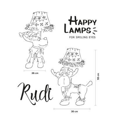 Happy Lamps - LED Dečija stona lampa RUDI LED/5,4W/230V sob