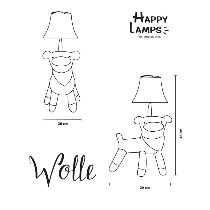 Happy Lamps - LED Dečija stona lampa WOLLE LED/5,4W/230V ovca