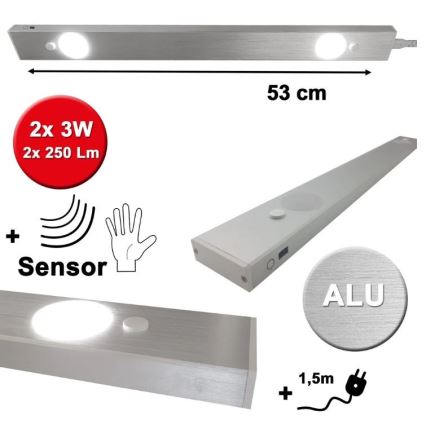 HiLite - LED Podelementna lampa sa senzorom BERN 2xLED/3W/230V 4000K