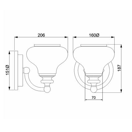 Hinkley - LED Zidna lampa za kupatilo AINSLEY 1xG9/3W/230V IP44