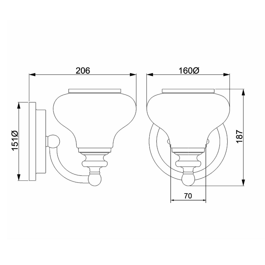 Hinkley - LED Zidna lampa za kupatilo AINSLEY 1xG9/3W/230V IP44
