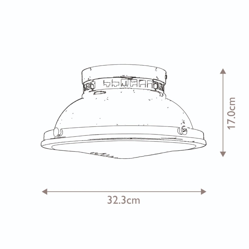 Hinkley - Plafonjera AMELIA 2xE27/40W/230V crno/mesing
