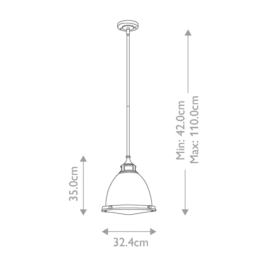 Hinkley - Viseći luster AMELIA 1xE27/60W/230V mesing
