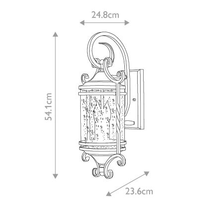 Hinkley - Spoljašnje zidno svetlo CASA 2xE14/40W/230V IP44