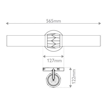 Hinkley - Kupatilsko zidno svetlo ELLISON 2xE27/40W/230V IP44 zlatno