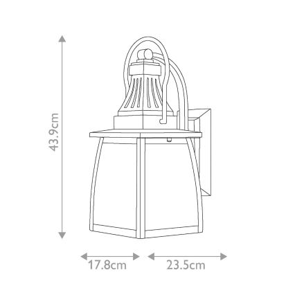 Hinkley - Spoljašnja zidna lampa MONTAUK 2xE14/60W/230V IP44