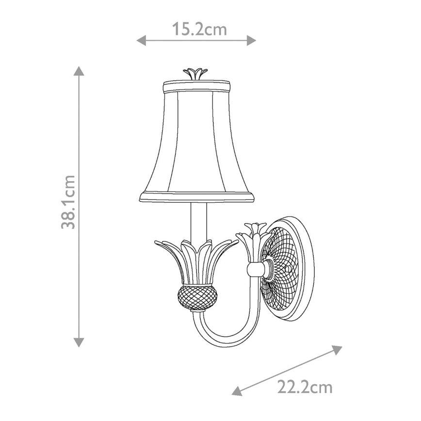 Hinkley - Zidna lampa PLANTATION 1xE14/40W/230V bronzana