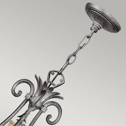 Hinkley - Luster na lancu PLANTATION 10xE14/40W/230V, srebrne boje