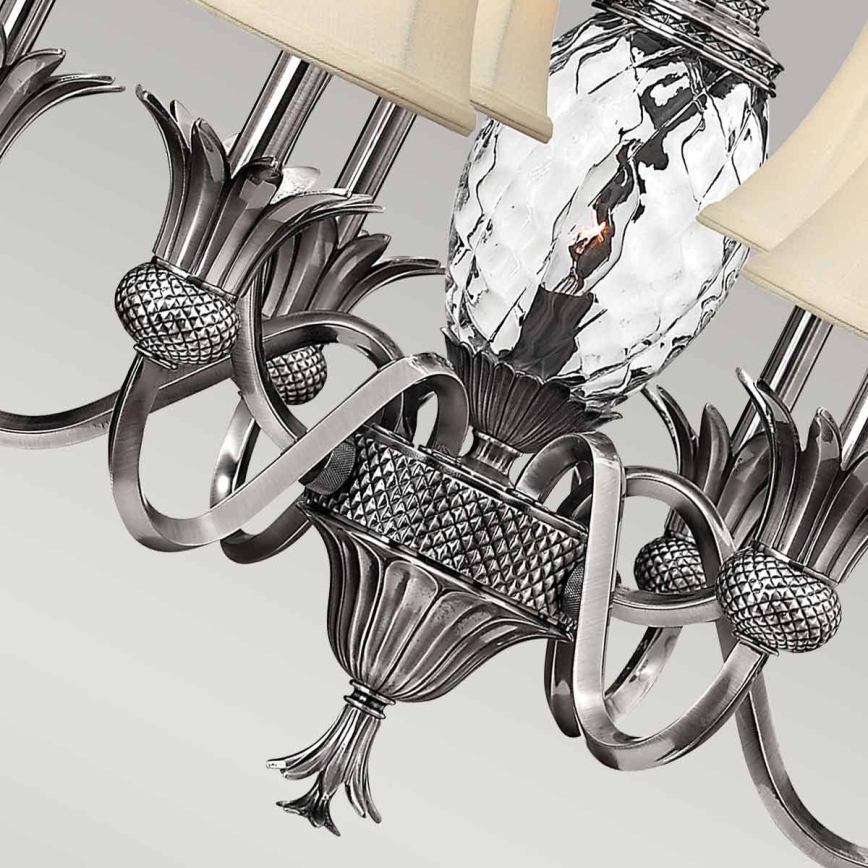 Hinkley - Luster na lancu PLANTATION 7xE14/40W/230V srebran