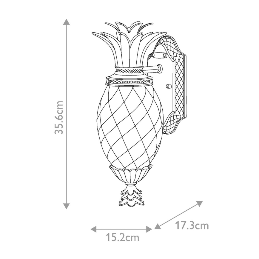 Hinkley - Spoljašnja zidna lampa PLANTATION 1xE27/40W/230V IP44 bronzana