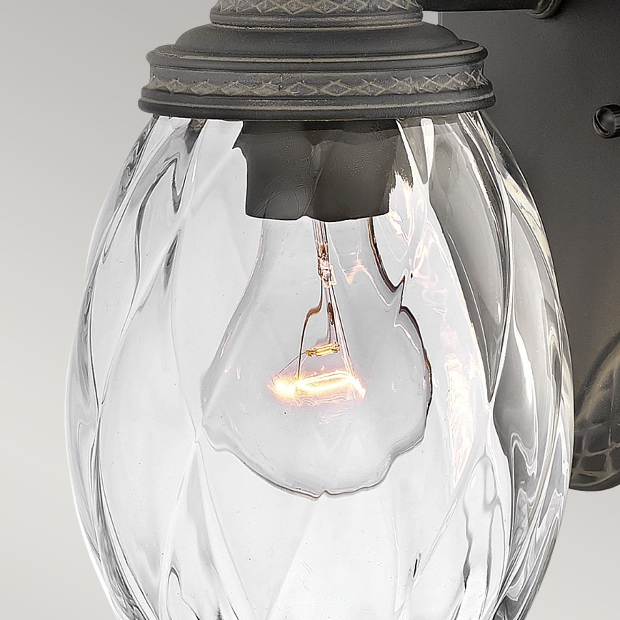 Hinkley - Spoljašnja zidna lampa PLANTATION 1xE27/40W/230V IP44 crno