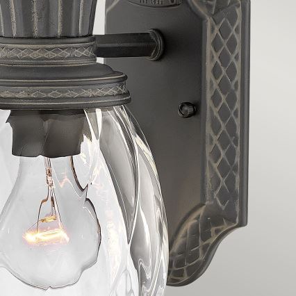 Hinkley - Spoljašnja zidna lampa PLANTATION 1xE27/40W/230V IP44 crno