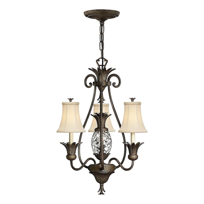 Hinkley - Luster na lancu PLANTATION 4xE14/40W/230V bronzan